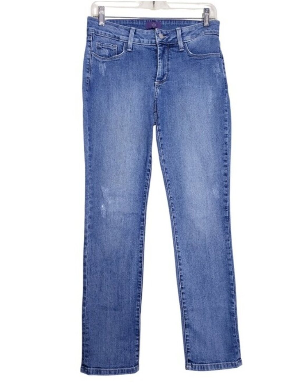 NYDJ Boyfriend Lightly Distressed Stretch Jeans Women's Size 4 Petite
